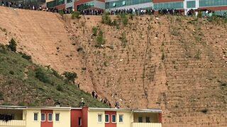 Gümüşhane Üniversitesi'nin yamacından aşağı yuvarlandı