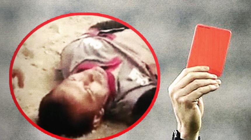 Şili'de kırmızı kart gösteren hakemi döve döve uçurumdan attılar!