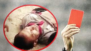 Şili'de kırmızı kart gösteren hakemi döve döve uçurumdan attılar!