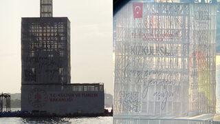 Kız Kulesi'nin görüntüsü sosyal medyada tartışma yarattı! Resmi açıklama geldi...