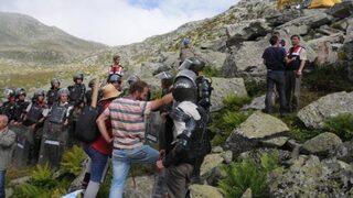 Yeşil Yol inşaatı asker gözetiminde yeniden başladı