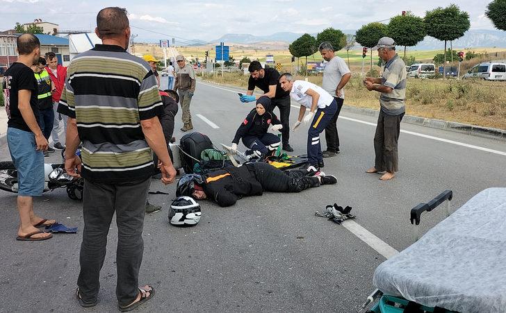 Samsun'da motosiklet kazasında karı koca yaralandı G2