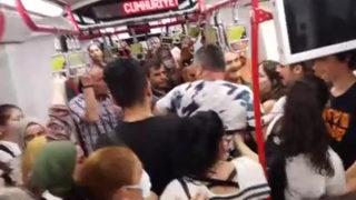 Tramvayda ortalık karıştı! İki yolcu arasında tartışma çıktı, çevik kuvvet ekipleri geldi