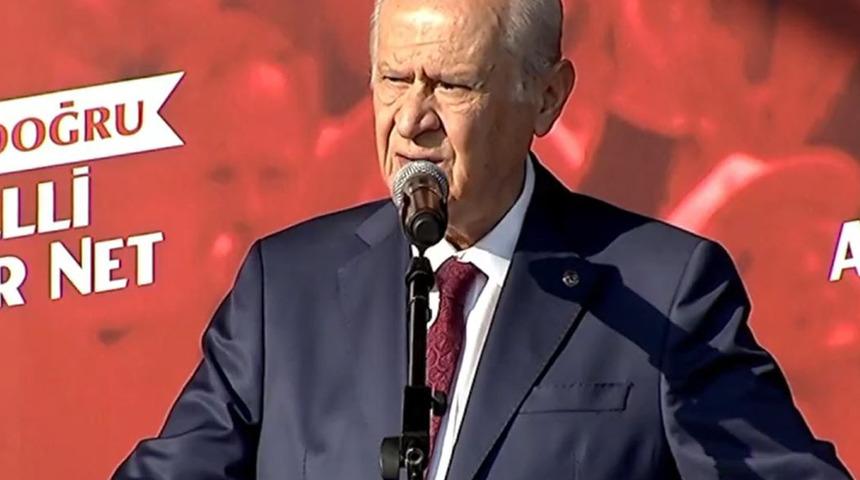 SON DAKİKA | MHP 2023 Seçimleri için mitinglere başladı! Devlet Bahçeli: Çürük şarkıcılara, kiralık kalemlere tavizimiz yok