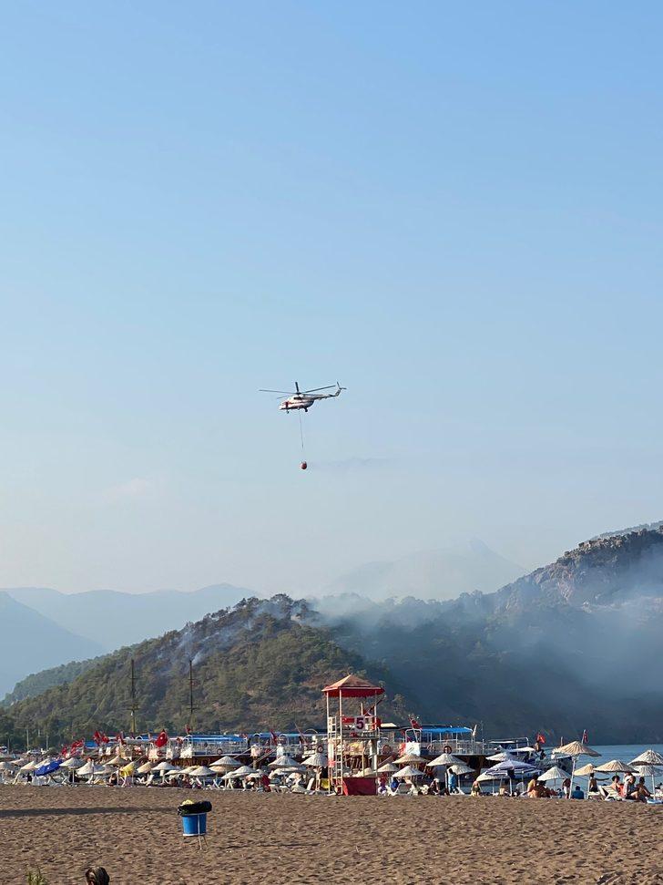 Antalya'da Adrasan Sahili'ne yakın bölgede çıkan orman yangınına müdahale ediliyor G4