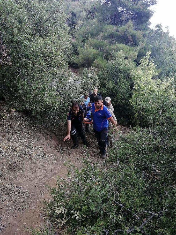 Gaziantep'te dağlık arazide mahsur kalan yaralı kadın kurtarıldı G2