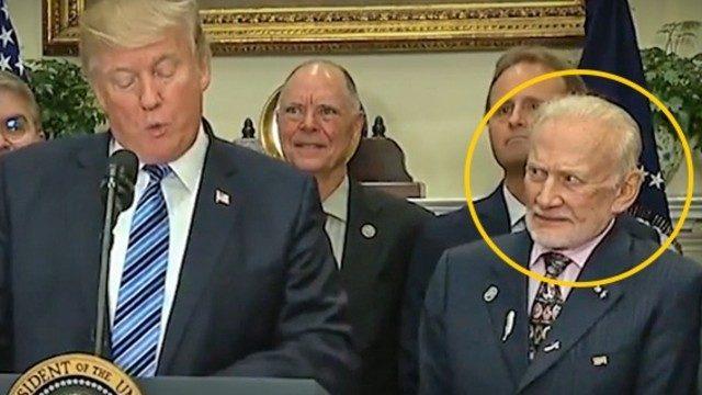 Aya ayak basan astronottan ilginç hareket