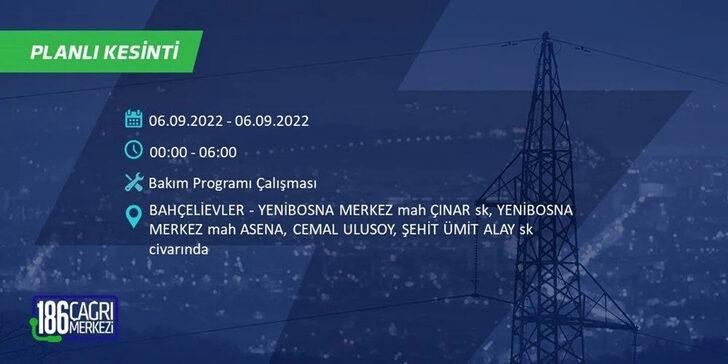 İstanbul'da 6 ve 7 Eylül tarihlerinde birçok noktada elektrik kesintisi! BEDAŞ ayrıntıları açıkladı: 10 saate kadar sürecek G4