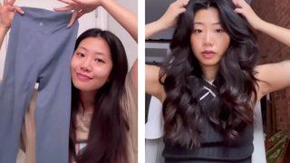 Instagram hesabından paylaştı! Saçını şekillendirmek için taytını kullandı: Sonuç inanılmaz