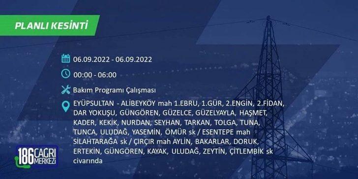 İSTANBUL ELEKTRİK KESİNTİSİ 6 EYLÜL 2022! Elektrikler ne zaman gelecek? 6 Eylül AYEDAŞ - BEDAŞ elektrik kesintisi listesi G4