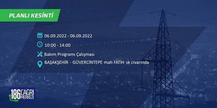İSTANBUL ELEKTRİK KESİNTİSİ 6 EYLÜL 2022! Elektrikler ne zaman gelecek? 6 Eylül AYEDAŞ - BEDAŞ elektrik kesintisi listesi G5