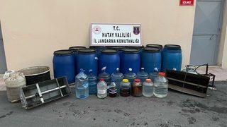 Hatay'da 1750 litre sahte içki ele geçirildi