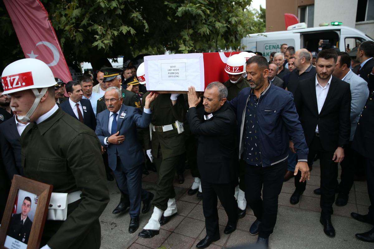 Şehit Piyade Uzman &Ccedil;avuş &Uuml;mit Kesti, memleketi Ordu'da son yolculuğuna uğurlandı