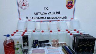 Antalya'da kaçak içki operasyonunda 1 kişi yakalandı