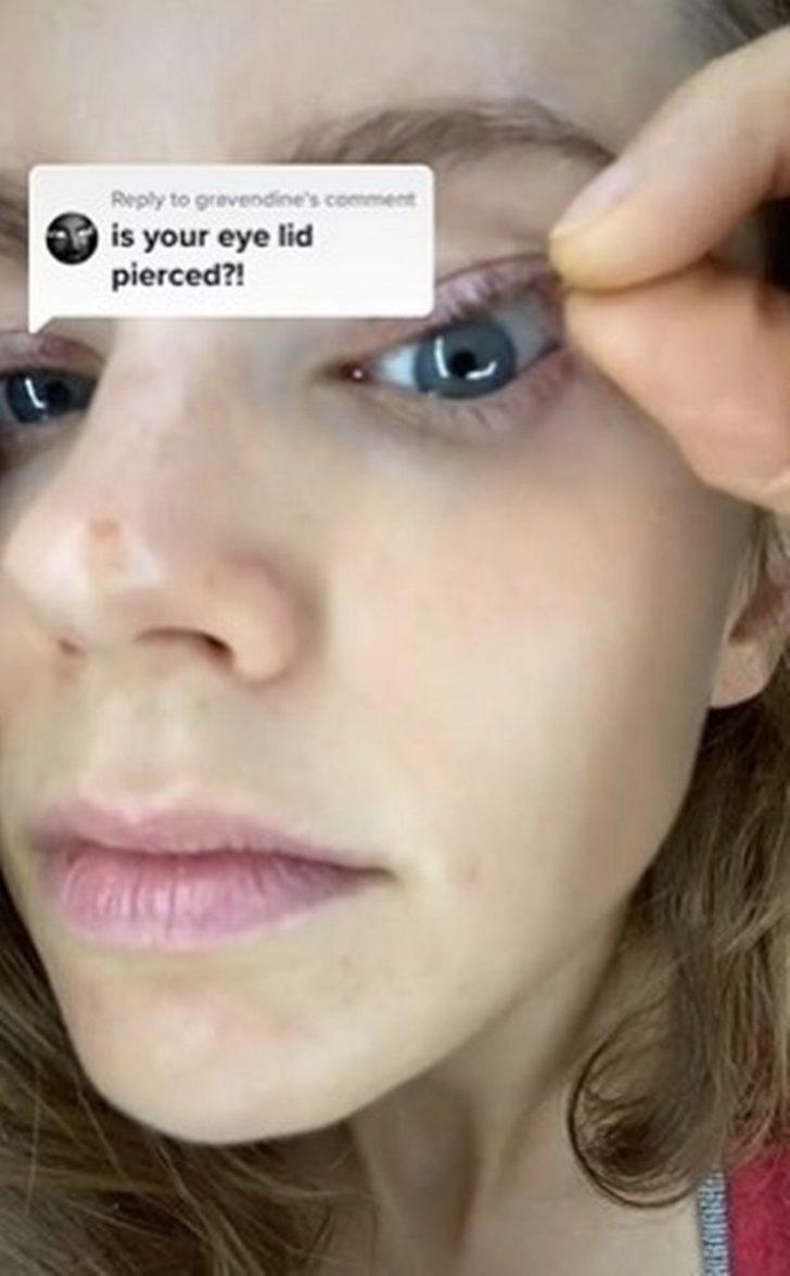 Göz kapağına piercing yaptıran kadın sosyal medyada gündem oldu! “Acı verici değildi” G2