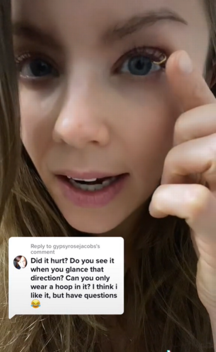 Göz kapağına piercing yaptıran kadın sosyal medyada gündem oldu! “Acı verici değildi” G3