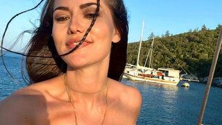 Fahriye Evcen'in tatil hasreti 