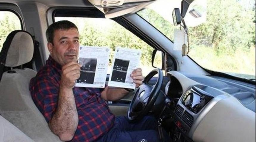 135 saniyede 600 lira trafik cezası yedi