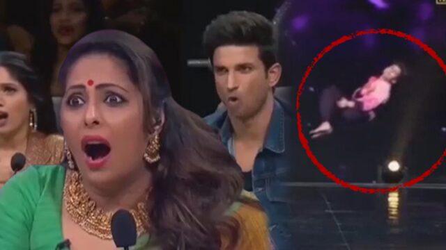 Yetenek yarışmasında sosyal medyayı sallayan şov! Havada asılı kalan küçük çocuk jüri üyelerini şoke etti