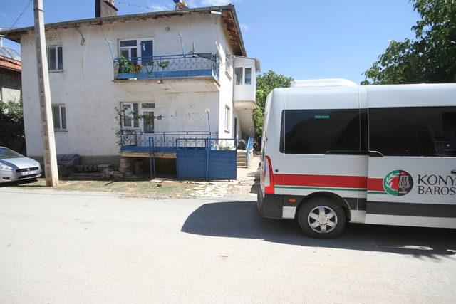 Konya'da bir kişinin karısı tarafından öldürüldüğü iddia edilen evde keşif yapıldı