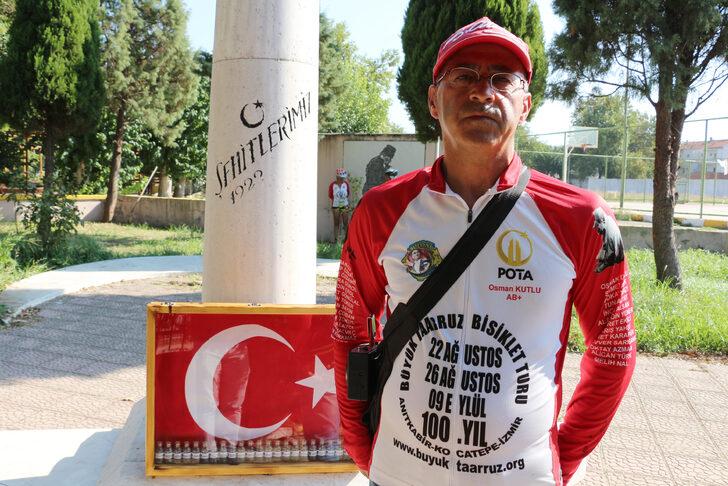 Bisikletlilerin taşıdığı "İstiklal Bayrağı" Manisa'ya ulaştı G5