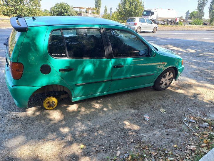 Manisa'da otomobilden fırlayan lastiğin isabet ettiği polis memuru yaralandı G3
