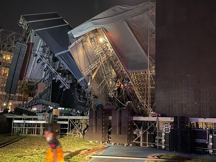 İzmir'de etkinlikler için kurulan sahnenin çökmesi sonucu 1 kişi yaralandı G2