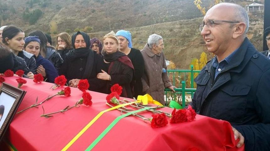 HDP Milletvekili Önlü, terörist cenazesine katıldı