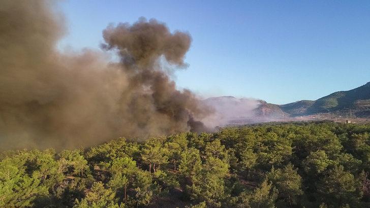 GÜNCELLEME - Mersin'deki orman yangınına müdahale sürüyor G4