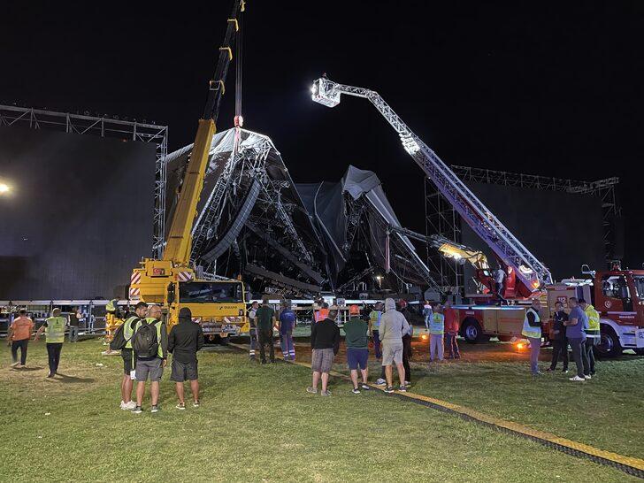 GÜNCELLEME - İzmir'de çöken sahnenin, etkinlikler ve sanatçı Tarkan'ın konseri için kurulduğu öğrenildi G1