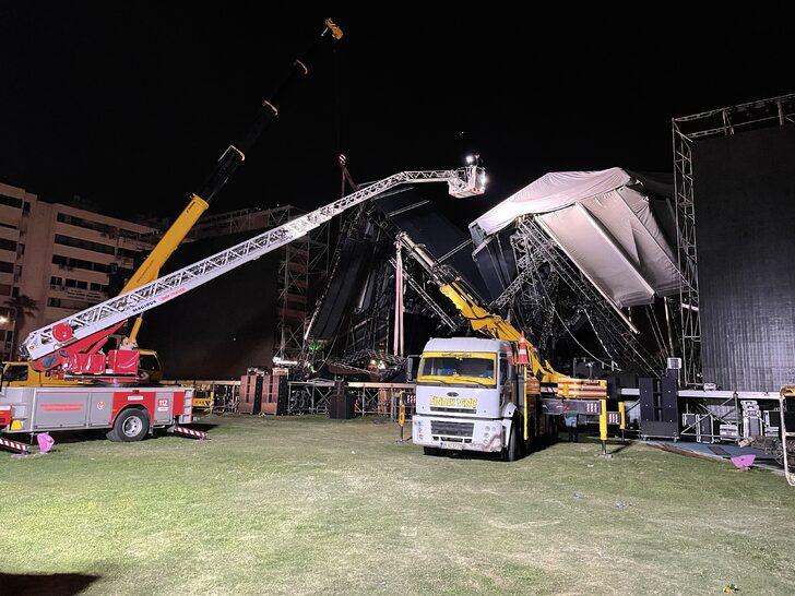 GÜNCELLEME - İzmir'de çöken sahnenin, etkinlikler ve sanatçı Tarkan'ın konseri için kurulduğu öğrenildi G2