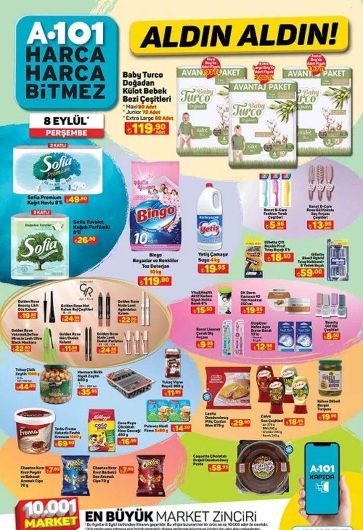 A101aktüel ürünler kataloğu! 8 Eylül 2022 A101'de indirimli ürünler neler? G3