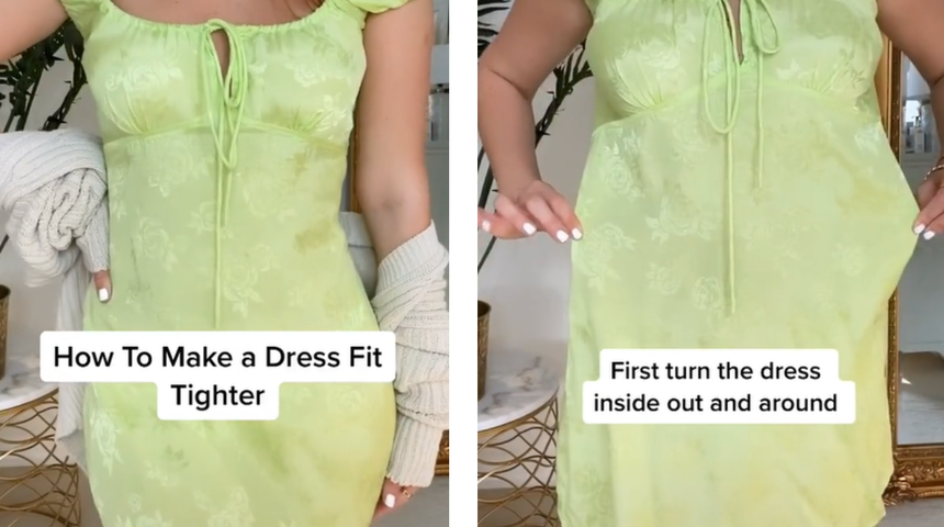 Terziye gitmeye son! Elbisenizi daraltmak için daha kolay bir yol yok