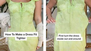 Terziye gitmeye son! Elbisenizi daraltmak için daha kolay bir yol yok