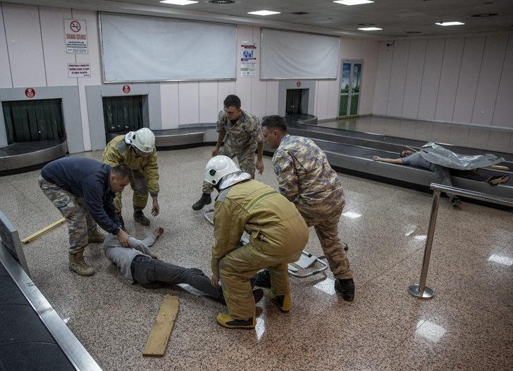 Erzurum Havalimanı'nda deprem ve yangın tatbikatı G3