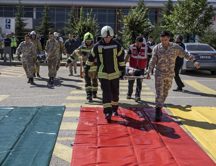 Erzurum Havalimanı'nda deprem ve yangın tatbikatı G4