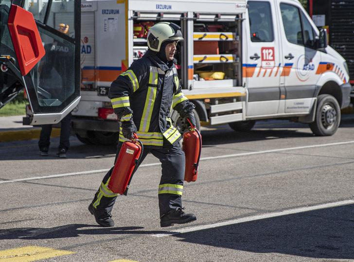 Erzurum Havalimanı'nda deprem ve yangın tatbikatı G5