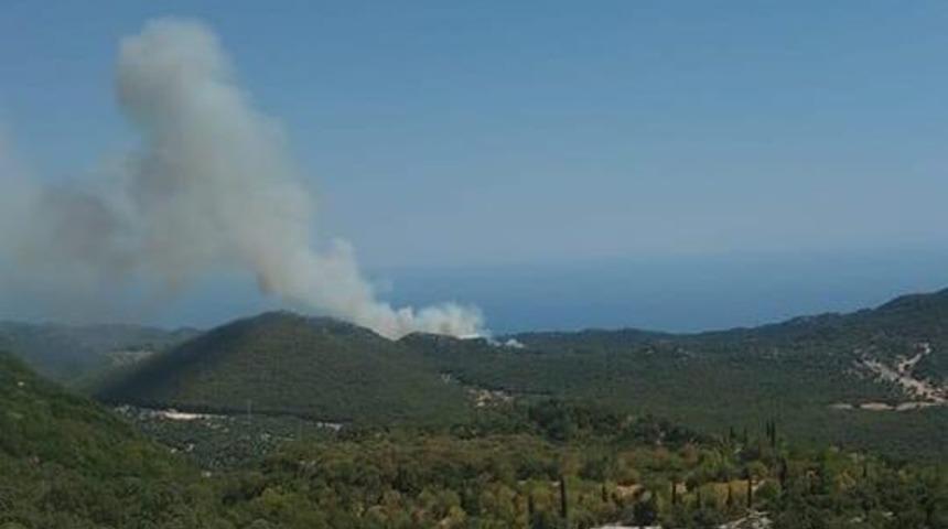 Demre'de ormanlık alanda yangın çıktı
