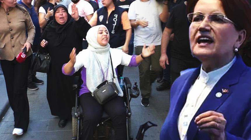 Akşener'e İstanbul'daki esnaf ziyaretinde protesto! Korumalar devreye girdi