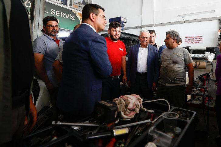 AK Parti Genel Başkanvekili Yıldırım, Antalya'da sanayi esnafını ziyaret etti G4