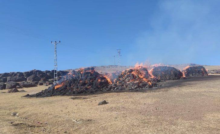Ağrı'da yaklaşık 5 bin balya ot yandı G1