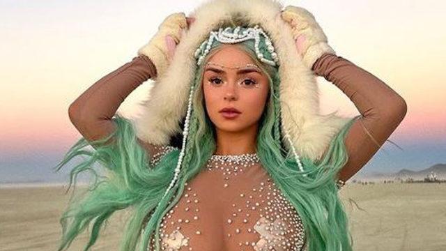 Demi Rose'un festival tarzı! İç çamaşırı yok gibiydi