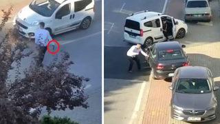 Yol ortasında silahlı tartışma! Dehşet anları kamerada