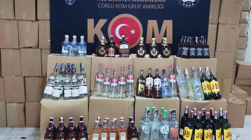Tekirdağ'da 345 litre ka&ccedil;ak i&ccedil;ki ele ge&ccedil;irildi