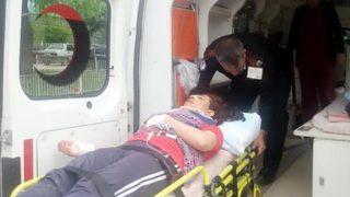 Yılandan korkan sürücü motosikleti devirdi: 3 yaralı