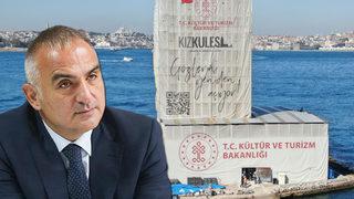 Restorasyon çalışmaları gündem yaratmıştı! Kültür Bakanı Ersoy'dan Kız Kulesi'nde inceleme