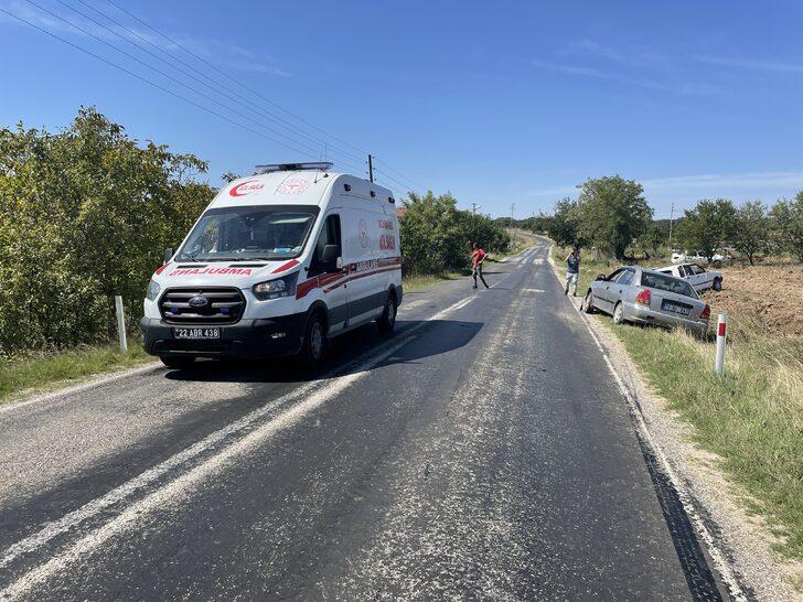 Edirne'de iki otomobilin çarpıştığı kazada 4 kişi yaralandı G2