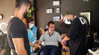 Kastamonu'da 4 engelliye sevgi izi dövmesi yapıldı