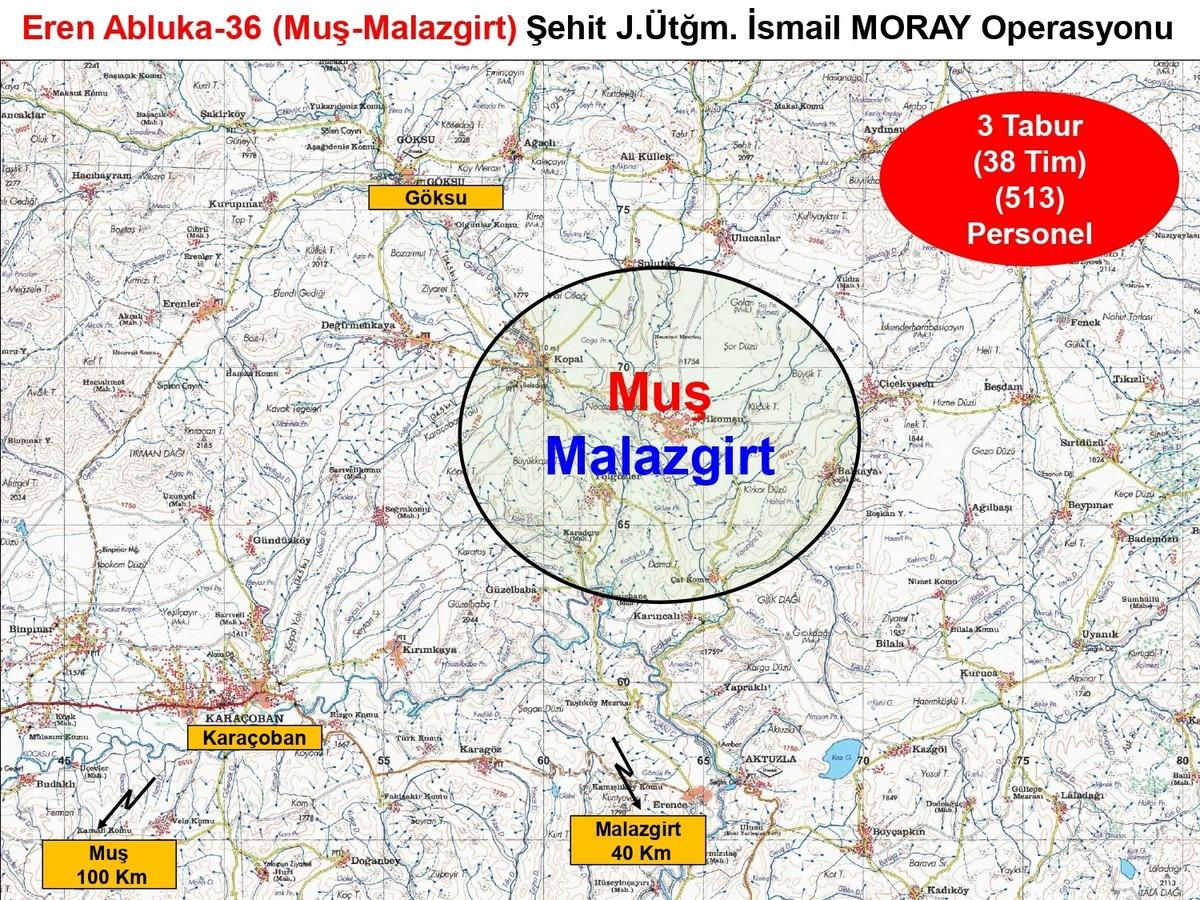 Eren Abluka-36 Şehit Jandarma &Uuml;steğmen İsmail Moray Operasyonu başlatıldı