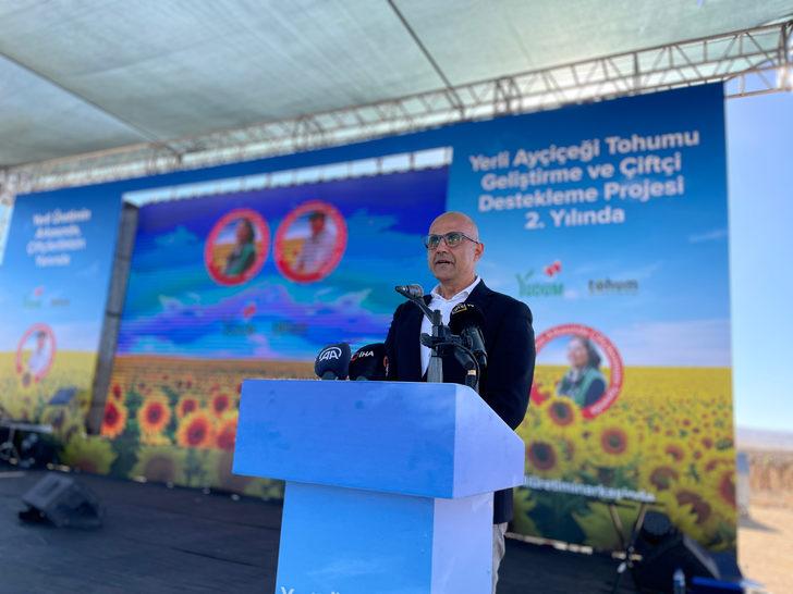 Konya'da yerli ayçiçeği tohumu geliştirilmesi için yetiştirilen ürünler hasat edildi G4